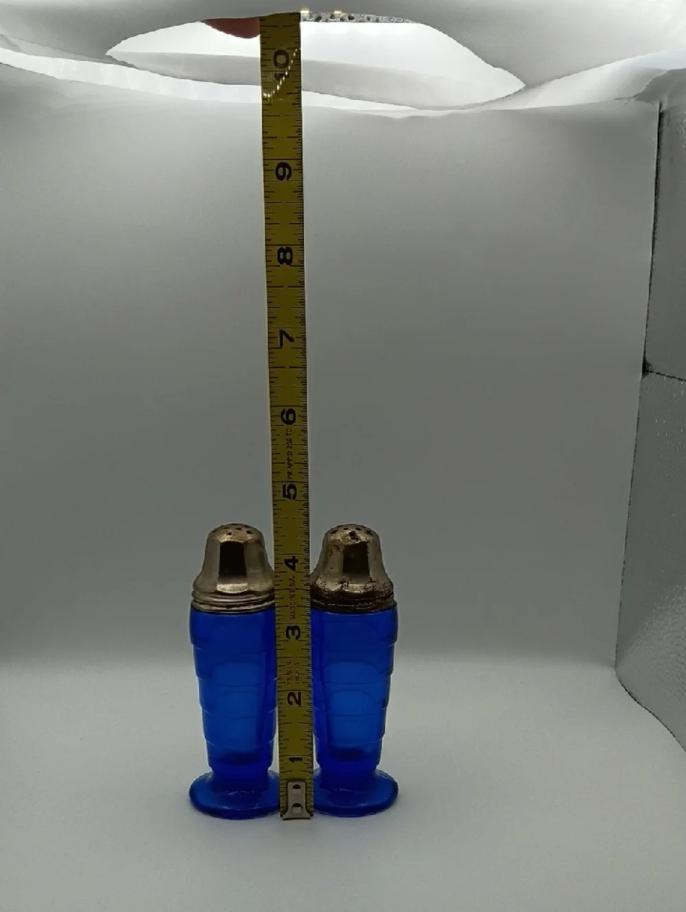 VTG 1930s Hazel Atlas Cobalt Blue Moderntone Art Deco Salt & Pepper Shakers!